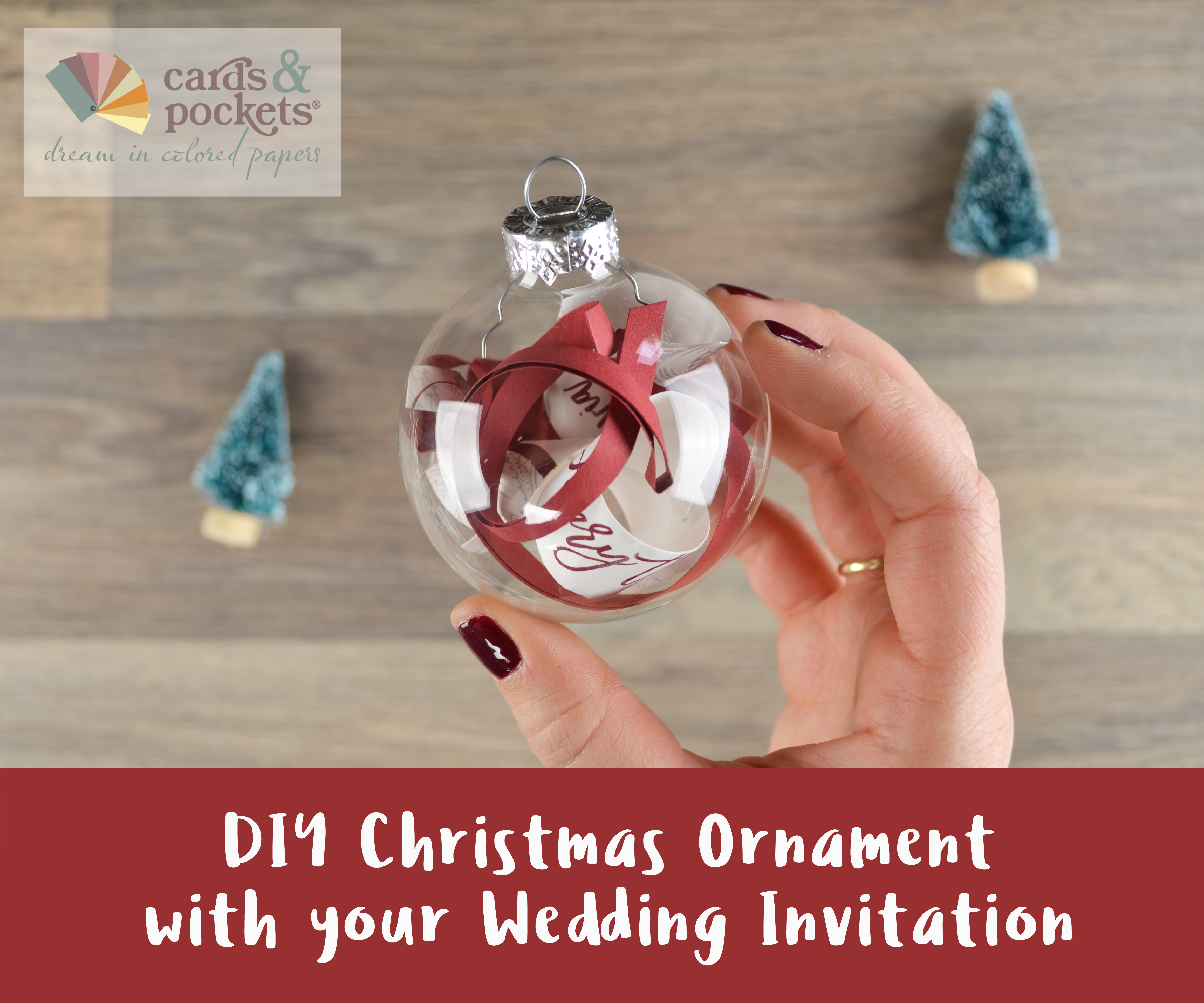 how-to-make-a-diy-christmas-ornament-with-your-wedding-invitation