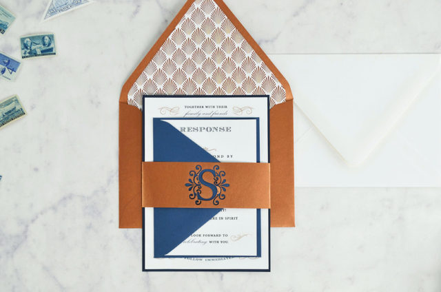 Dark-Blue-Copper-Elegant-DIY-Wedding-Invitation