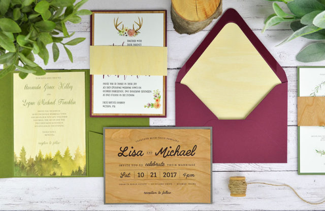 how-to-diy-rustic-wedding-invitations-with-real-wood-paper-header