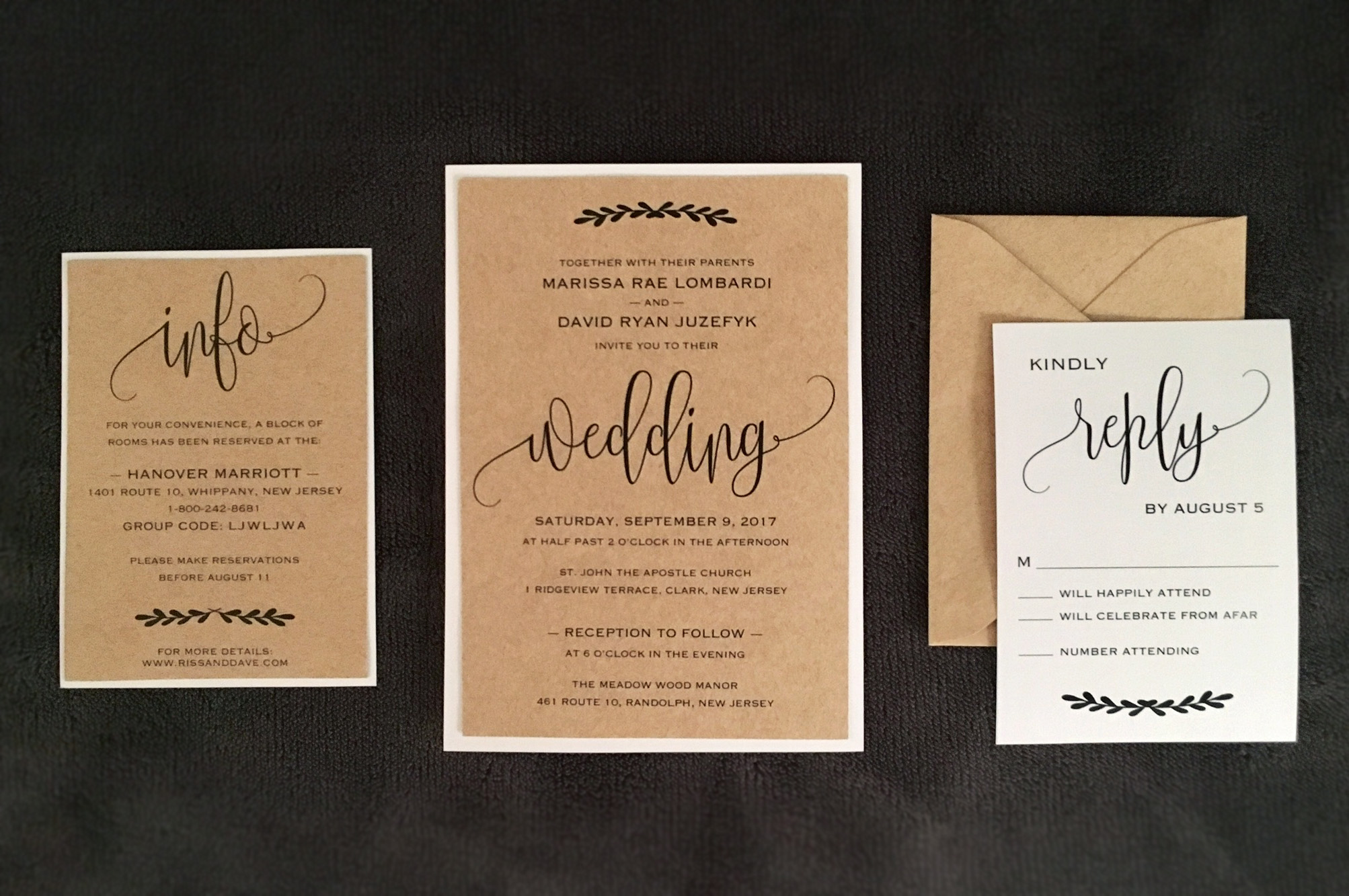 My Diy Story Rustic Straw Kraft Wedding Invitation Cards