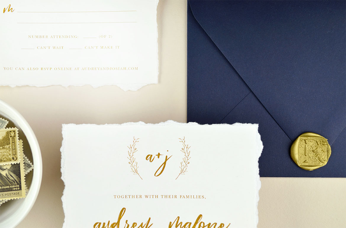 Gold Edge Card Stock Envelopes