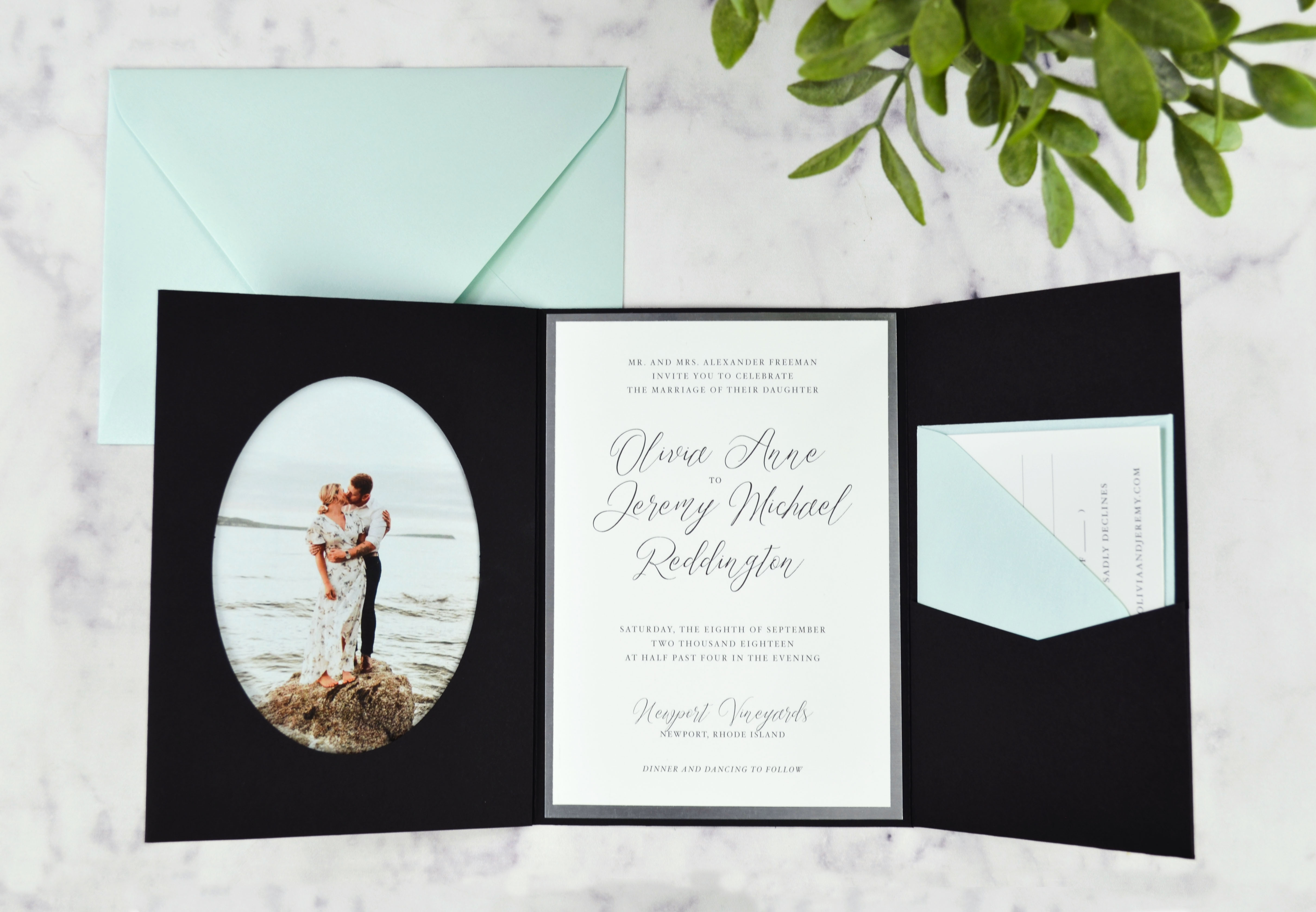 Diy Elegant Photo Wedding Invitation Cards Pockets Design Idea