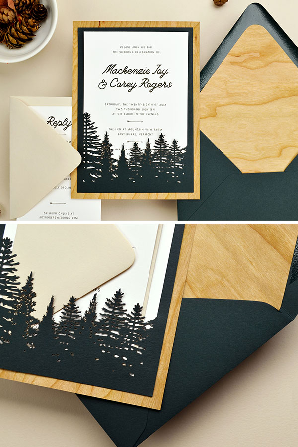 Pinterest-Rustic-Pine-Trees-Forest-DIY-Wedding-Invitation